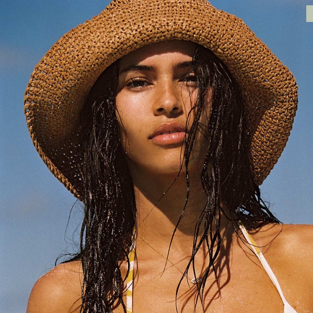 Vitamin A Natural Straw Bucket Hat